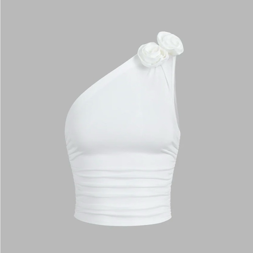 Rosette One Strap Crop Top